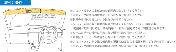 取付け条件