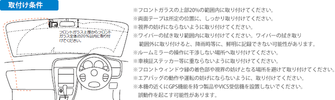 取付け条件