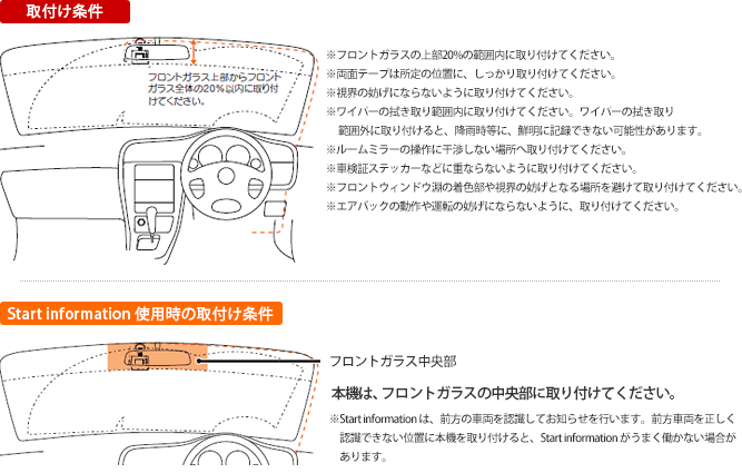 取付け条件