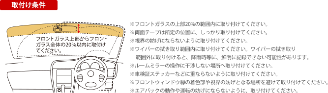 取付け条件