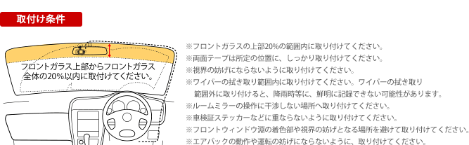取付け条件