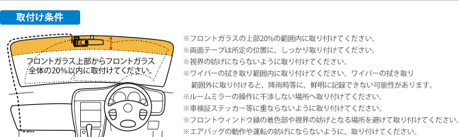 取付け条件