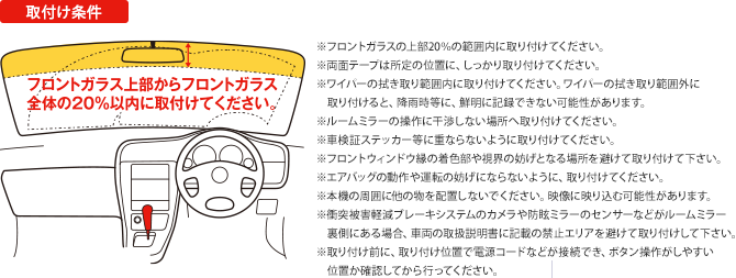 取付け条件