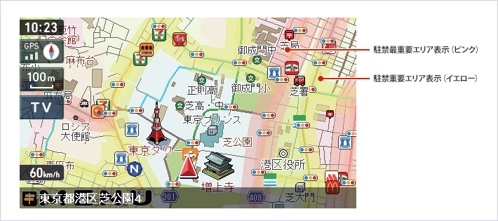 駐車禁止エリア表示