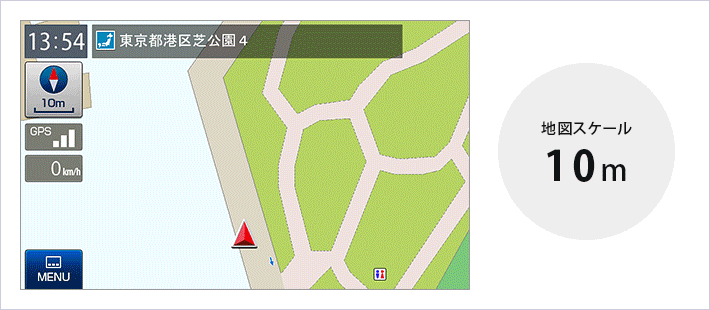 地図拡大/縮小 14段階