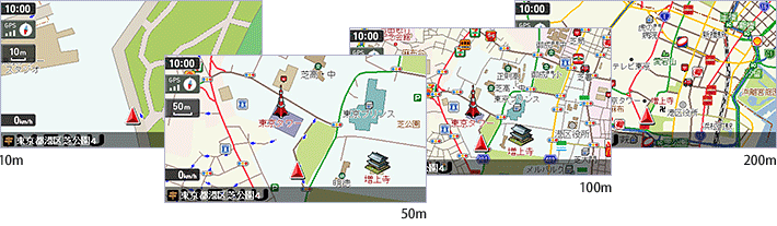 地図拡大/縮小 14段階