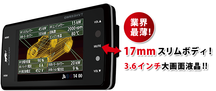 業界最薄*17mmボディ!3.6インチ大画面液晶!!
