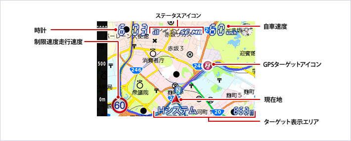 イメージ:例 実写警報画面説明